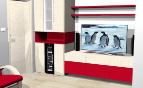 návrh obývákové stěny