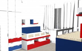 varianta ložnice pro 3 děti