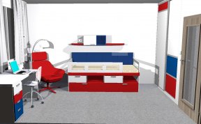 studovna - úprava pro dívčí pokoj