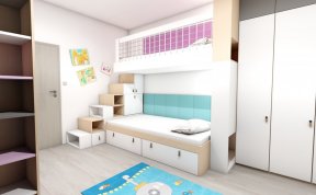 Návrh dětského pokoje pro Dianku a Mariánka z Přerova