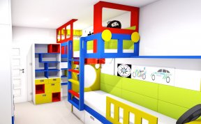 Návrh dětského pokoje pro malého autobusáka a poldu z Kladna