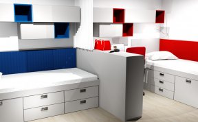 Návrh studentského pokoje pro Lukáše a Aničku