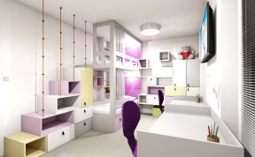 Návrh dětského pokoje pro Aničku a Adélku